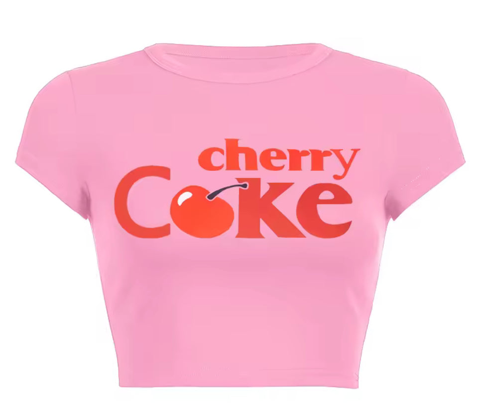 Cherry Coke printed Tees