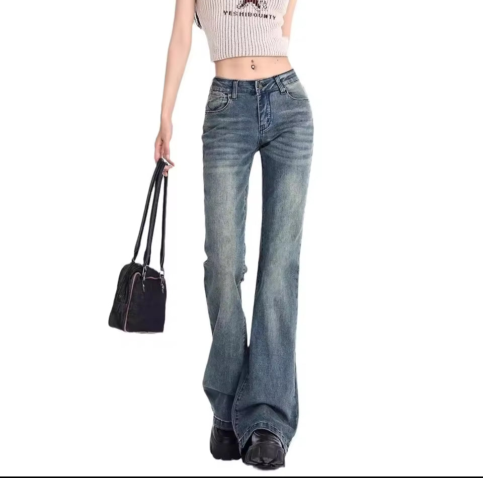 American Retro Micro Flared Denim Jeans