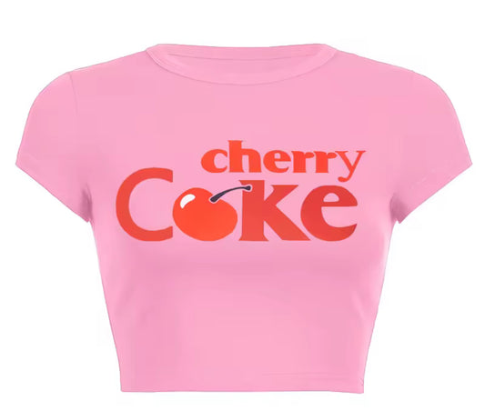 Cherry Coke printed Tees
